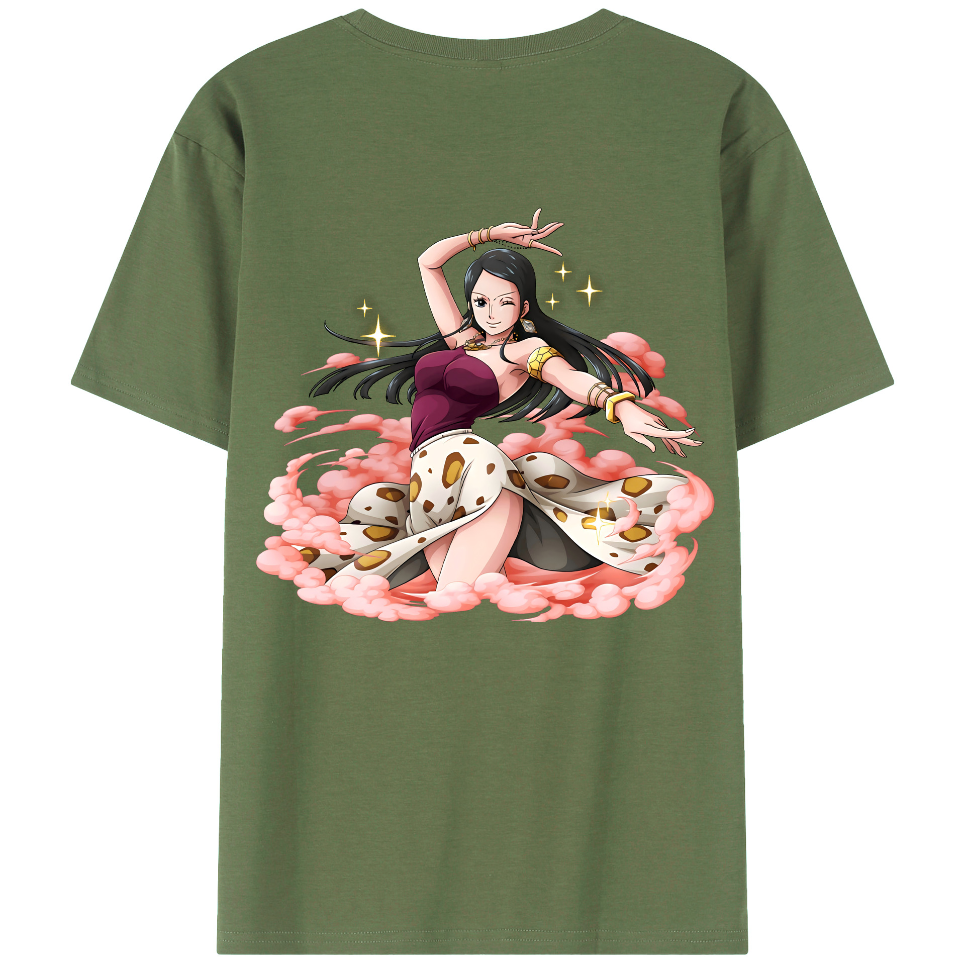 ワンピース ニコ・ロビン ONE PIECE Nico Robin 綿100％ メンズ半袖Tシャツ（バックプリント） 通気性